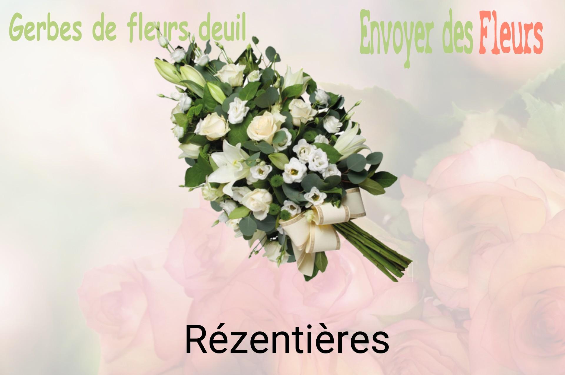 Gerbe de fleurs de deuil livrée à Rézentières